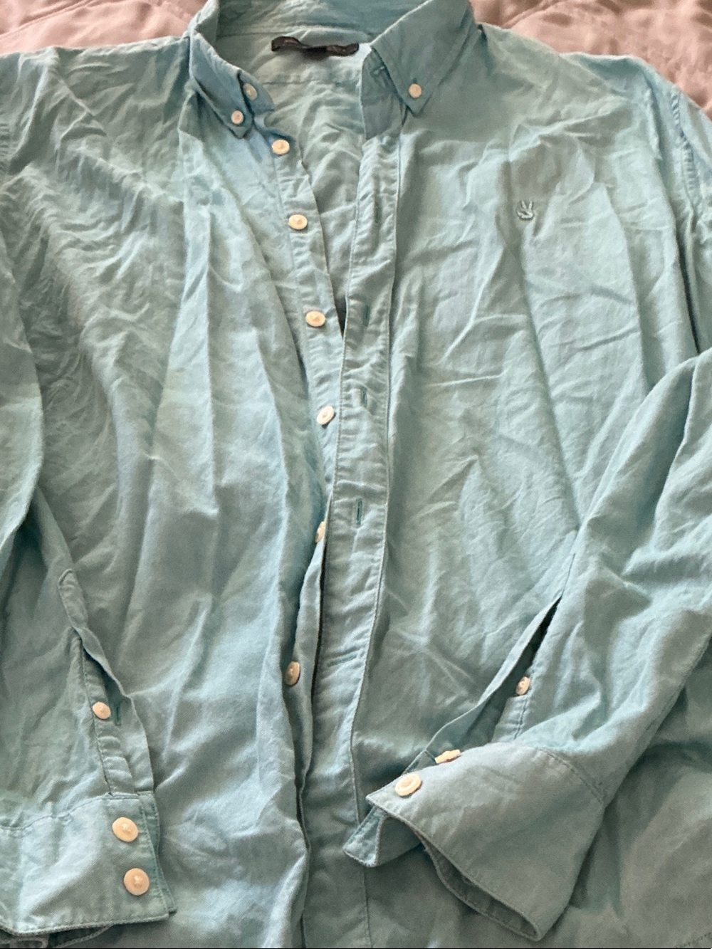 John Varvatos Aqua Button-Up Shirt
